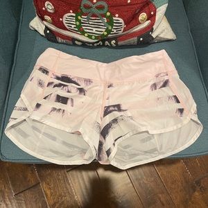 Lululemon Shorts, pink / white, size 6